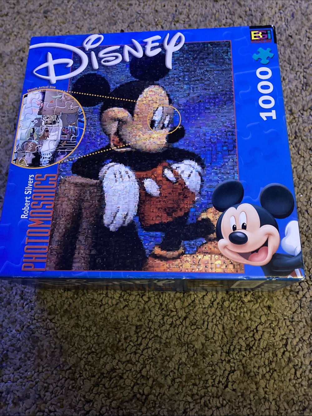 Disney Photomosaics Mickey Mouse 1000-Piece Puzzle - Blue Packaging